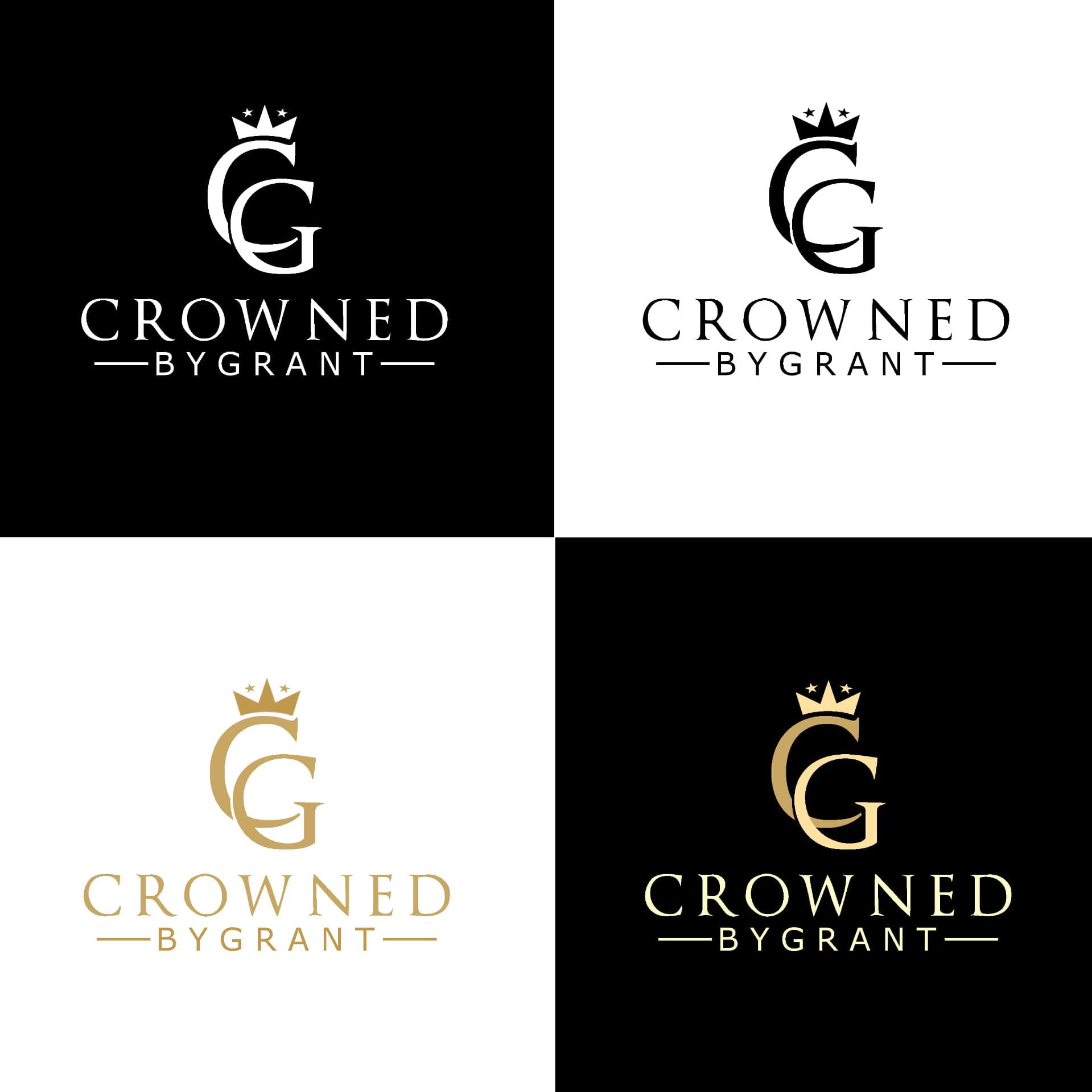 Logo Design — CrownedByGrant & Selected Marks